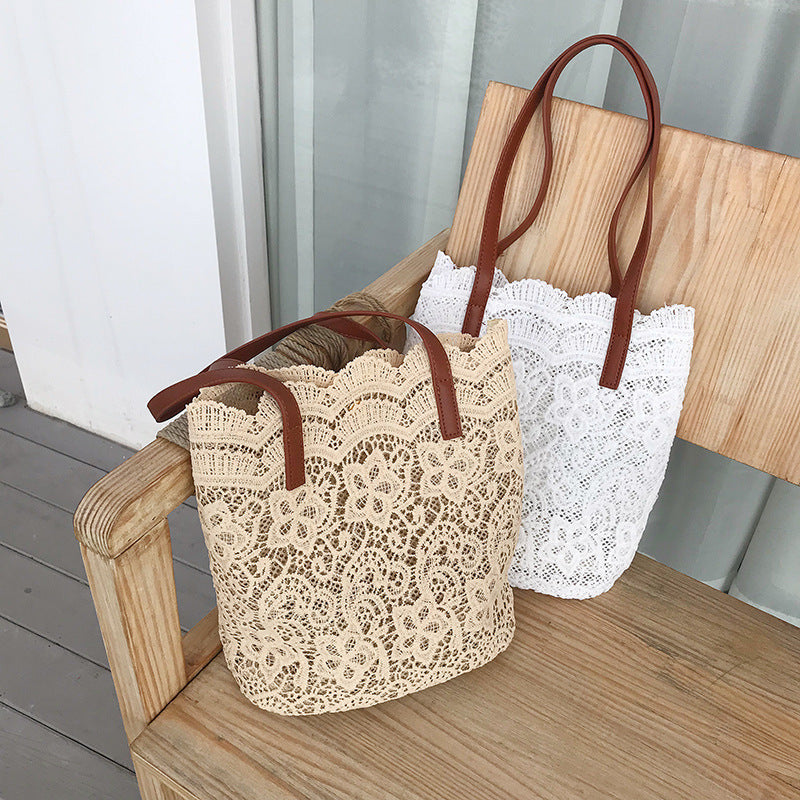 Elysia Lace Bucket Bag