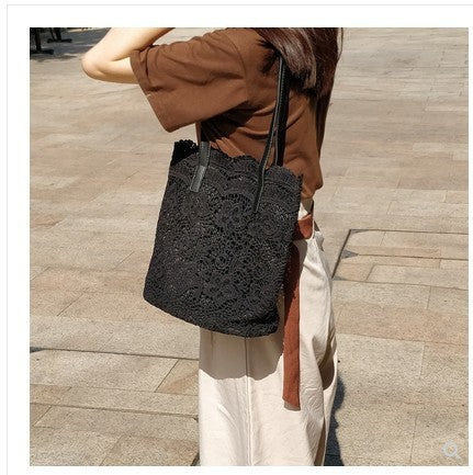 Elysia Lace Bucket Bag