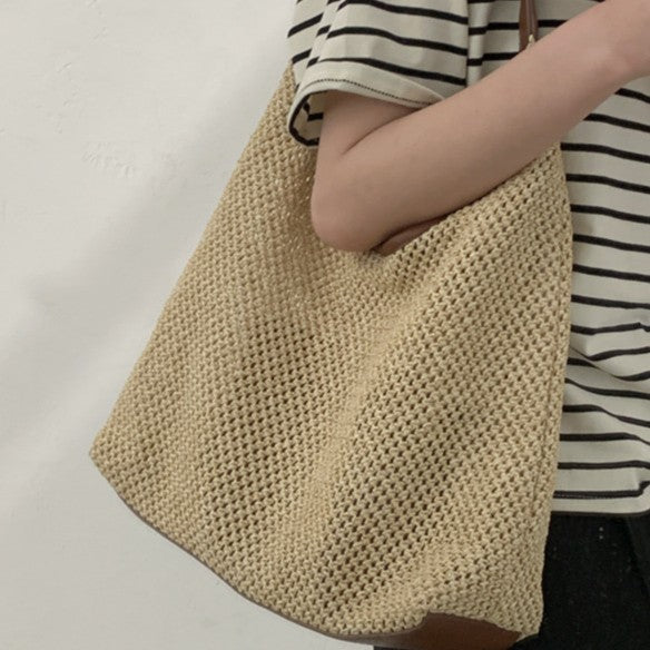 Verona Retro Straw Tote