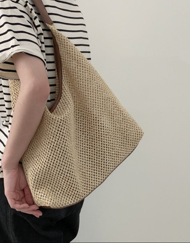 Verona Retro Straw Tote