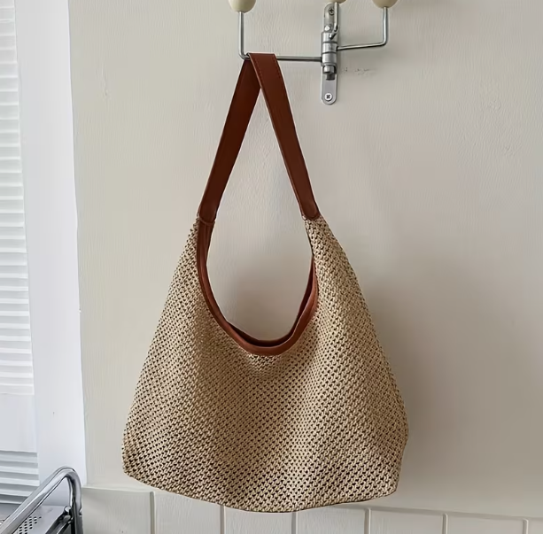 Verona Retro Straw Tote