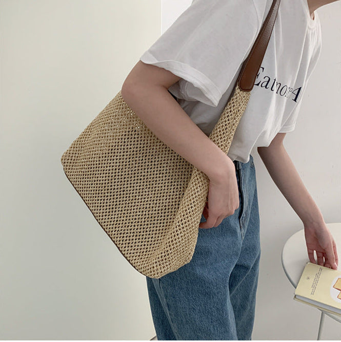 Verona Retro Straw Tote