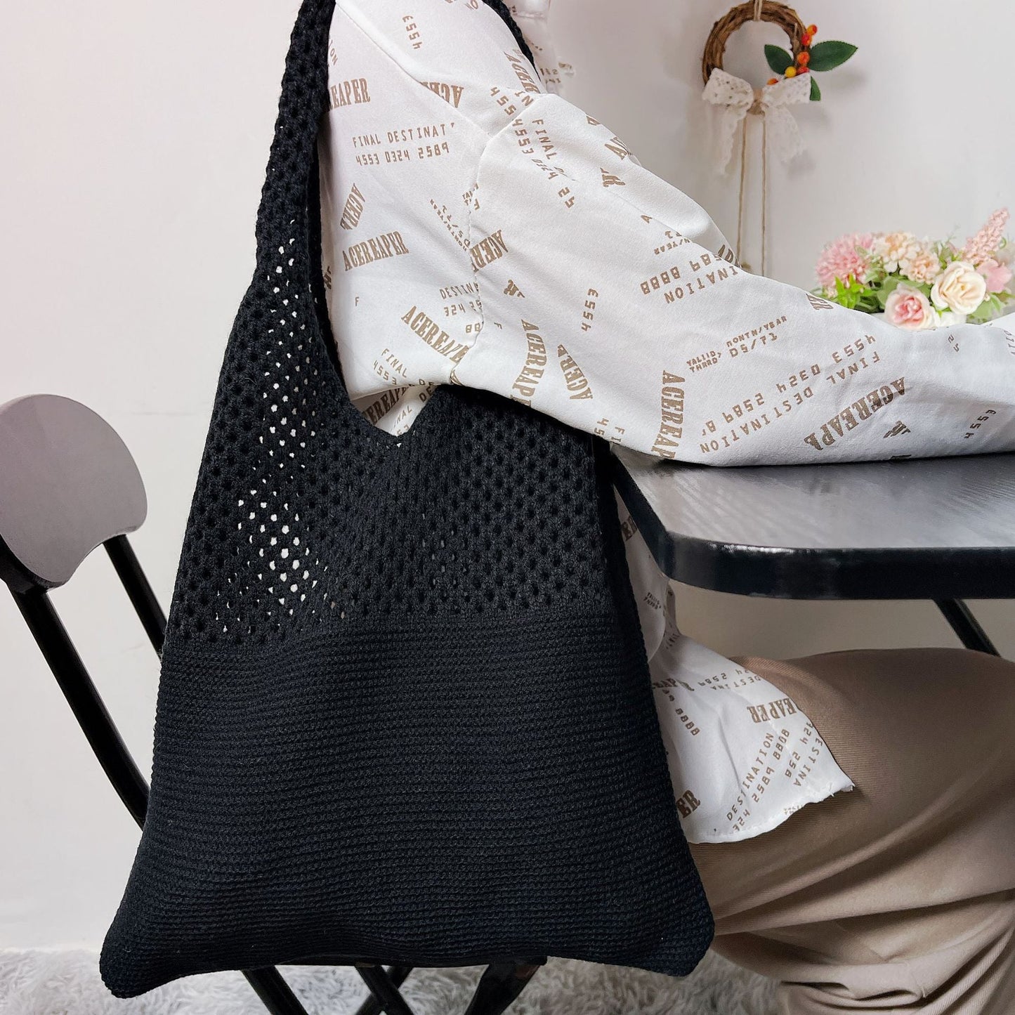 Aria Knit Bucket Tote