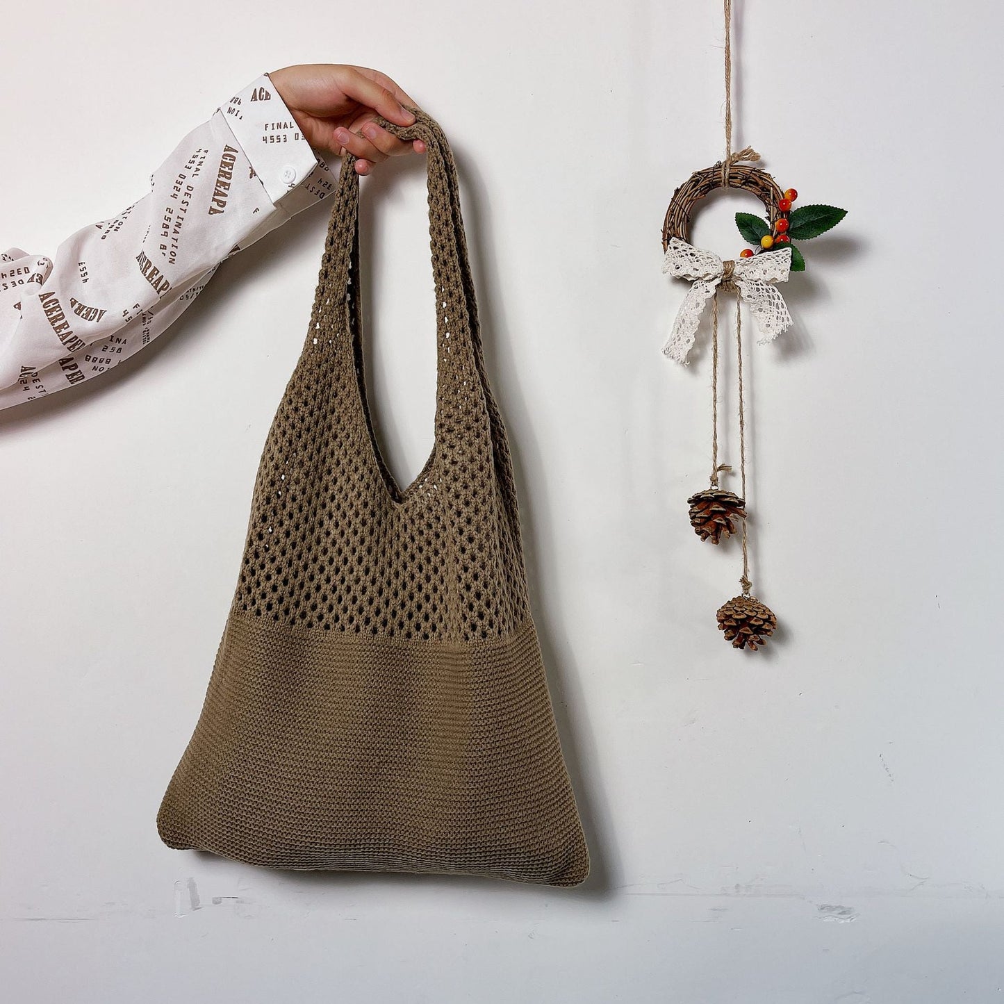 Aria Knit Bucket Tote